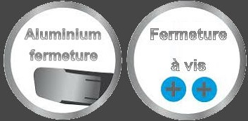fers aiguises acier inoxydable aluminium fermeture fermeture a vis